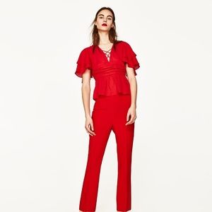 ZARA Frilly Top Size XS